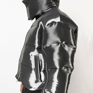 2024 nouveauté hommes Slim Fit taille manteau haut tissu col montant toile doudoune pour décontracté hiver et automne - Product Image 2