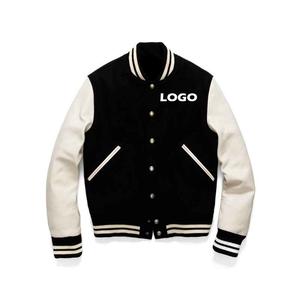 Chaqueta Universitaria Deportiva de Alta Calidad para Hombre, Estilo Casual con Mangas de Cuero Ligero, Chaqueta Universitaria de Béisbol - Product Image 3