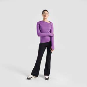 Sleek Purple Ruche <b>Top</b> Breathable Feature - Product Image 4