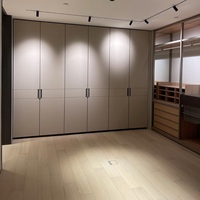 Système de dressing sur mesure, armoires de rangement pour vêtements avec portes en verre, dressing ouvert personnalisé avec éclairage LED.