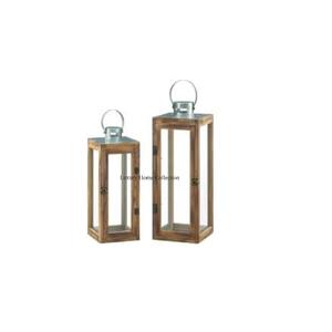 ชุดโคมไฟทำจากไม้2ชิ้นสำหรับตกแต่งโต๊ะดูแฟนซีอุปกรณ์เสริมฟ้าผ่าสำหรับบ้านและโรงแรม - Product Image 1