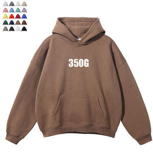 Sudadera con capucha lavada con ácido desgastada para hombre de talla grande vintage personalizada recortada con gráfico de gran tamaño y borde cortado con dobladillo crudo-XL - Product Image 2