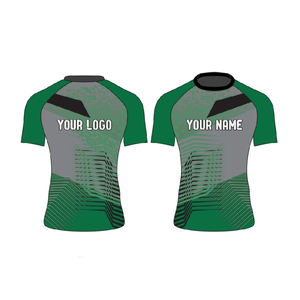 Vêtement de combat MMA personnalisé en gros, respirant, écologique, antibactérien, imprimé par sublimation, BJJ OEM, unisexe, manches courtes - Product Image 1