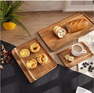 New Design Wooden Tray Large Serving Tray With Handles Rustic Wooden Serving Tray Use As Serving Juice Cake Etc - Product Image 6