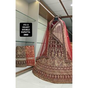 Chất lượng cao handmade nhung <span class=keywords><strong>lehenga</strong></span> với thêu bướm <span class=keywords><strong>Net</strong></span> làm việc choli Nhà cung cấp trực tiếp của Ấn Độ & Pakistan quần áo - Product Image 6