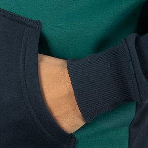 Sudadera con capucha personalizada para hombre Soft Fleece Colorblock Hoodie para Streetwear y ropa deportiva Servicio OEM disponible - Product Image 4