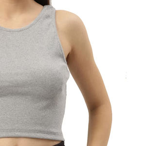 Bas col profond coupe ajustée femmes manches longues haut court Look Unique tenue à la mode basique femmes manches longues haut court t-shirt - Product Image 4