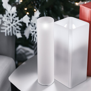 HST2514FR - Frosted Glass Hurricane Candle Shade Chimney <b>Tube</b> [No Bottom] - 2.5 x 14 - Product Image 6