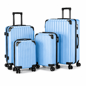 Juego de Maletas Unisex Azul Moderno, Carcasa Rígida de ABS, 4 Piezas, Expandible, Ruedas Giratorias, Cierre con Candado, Asa Telescópica, Cierre de Cremallera de Plástico - Product Image 1