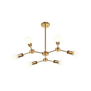 Plafonnier encastré en laiton de style mid-century, luminaire moderne d'inspiration vintage - Product Image 4