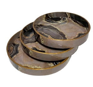 บอร์ด MDF ออกแบบลายธรรมชาติถาดเสิร์ฟชากาแฟอาหารเช้าเครื่องครัวตกแต่งบ้านถาดเสิร์ฟอาหารรอมฎอน - Product Image 6