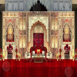 Cadres de miroir en bois sculpté élégants pour décorations de mariage - Product Image 4