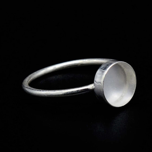 925 plata esterlina 7-30 MM taza redonda Collet venta al por mayor diseñador bisel fundición de Metal para anillo pendientes encanto colgante brazalete - Product Image 4