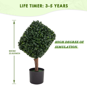Plantes artificielles en pot Ruopei, arbres décoratifs artificiels verts, vente en gros <span class=keywords><strong>Shein</strong></span>, plantes d'intérieur, <span class=keywords><strong>décoration</strong></span> d'arbres - Product Image 3
