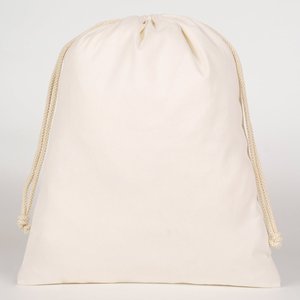 16 X 20 (40 X 50 Cm) Organic Cotton Drawstring <b>Pouch</b> Embroidered Logo Screen for Watches Crafts Customizable 4 oz <b>Laminated</b> - Product Image 1