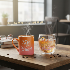 Set di Tazze da Caffè, 2 Pezzi: Tazza e Bicchiere in Vetro, Confezione Regalo per Caffè e Bevande Quotidiane - Product Image 3