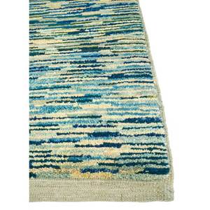 Tapis en laine noués à la main Nuray Green, design abstrait bohème pour la maison, pour l'entrée, le salon, la chambre - Pae-1292 - Product Image 4