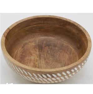Tazón de Madera Decorativo Hecho a Mano para Servir Sopa, para el Hogar, Hotel, Restaurante, Tazón para Servir Pasta y Frutos Secos, Proveedor y Fabricante de la India - Product Image 1