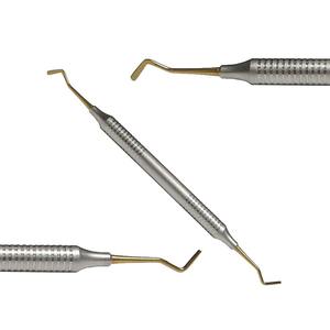 ชุดเครื่องมือกรอกข้อมูลแบบไม่ติดวัสดุคอมโพสิตสำหรับทันตกรรม4ชิ้นตัวเสียบคอนเดนเซอร์ปลายทรงกรวยและหัววัดละเอียด - Product Image 2