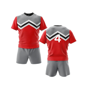 Conjunto de ropa deportiva de entrenamiento de Rugby para hombre Logotipo personalizable Diseño impreso Sublimación de fábrica Top Camisas para adultos - Product Image 3