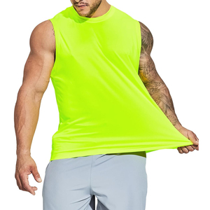 เสื้อกล้ามผู้ชายแห้งเร็วระบายอากาศได้ดีแขนกุดถักแบบกำหนดเองแห้งเร็วเข้ารูปกล้ามเนื้อสำหรับฤดูร้อน - Product Image 5