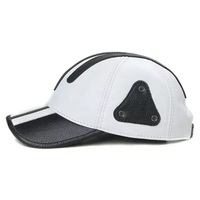 Sombrero de cuero de 5 paneles/gorras de cuero personalizadas/gorra SnapBack de ala plana de cuero