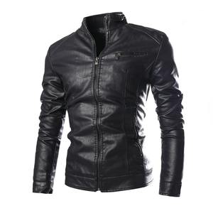 Leather <b>Jackets</b> Men Slim Fit Full Sleeve Coats Single Breasted Spliced Turn Down Collar <b>Jacket</b> <b>Punk</b> Men Casual <b>jacket</b> for men - Product Image 3