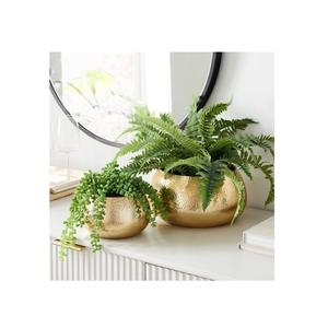 ชุดที่ปลูกต้นไม้ทองเหลืองสีทอง2ชิ้นสำหรับงานกิจกรรมและตกแต่งสวนกลางแจ้งกระถางดอกไม้ - Product Image 1