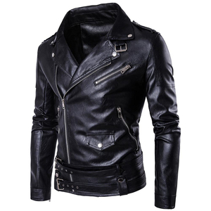 Veste en cuir pour homme entièrement personnalisée en cuir de vachette véritable Moto Racer Veste d'hiver élégante de haute qualité - Product Image 3
