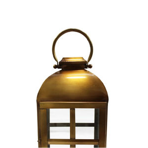 Faroles de Vela de Acero Inoxidable con Acabado Antiguo de Latón para Decoración de Interiores y Exteriores - Product Image 5