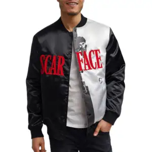 OEM Custom LOGO Unisex Casual Wear Silk Satin Jackets Polyester Original Satin Hip Hop Satin Silk Fabric Jacket College Jackets