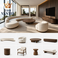 Vantel - Ensemble de meubles de salon de luxe pour villa - Canapé moderne sur mesure, table, armoire - Solution clé en main