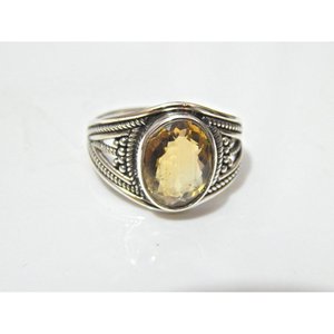 Anillo de plata 925 Unisex de calidad AAA +, joyería citrina genuina de corte ovalado hecha a mano, forma de marquesa, regalo perfecto para ella y su R0323-GS - Product Image 5