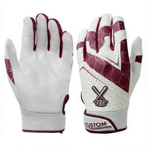 Gants de frappe de baseball personnalisés avec impression de couleur, prix de gros, réduction en gros, couture antidérapante, poignée souple, gants de frappe de softball - Product Image 5