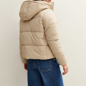 Vestes d'hiver matelassées pour hommes en toile de rue, col montant, logo sur le devant, rembourrage en polyester matelassé, imperméable - Product Image 2