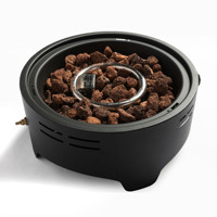 Extérieur en métal avec rotin Fire Pit Colonne Patio Gas Fire Pit US Livraison gratuite