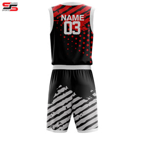 Conception imprimée hommes vêtements de sport uniforme de basket-ball haute qualité cousu séchage rapide mode vêtements de sport uniforme de basket-ball - Product Image 2