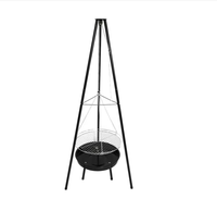 Gril extérieur de BBQ de fonte de charbon de bois de conception classique avec la chaîne accrochante pour le jardin
