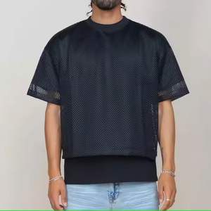 Camiseta de fútbol personalizada para hombre, camiseta de corte holgado de malla 100% de poliéster cortada y cosida, camiseta recortada de fútbol para hombre, Unisex - Product Image 3