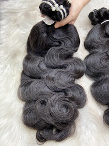 Venta al por mayor de color natural de doble dibujado DE LA Virgen extensiones de cabello vietnamita SDD Bundle Body Wave peluca con cierre de encaje - Product Image 4