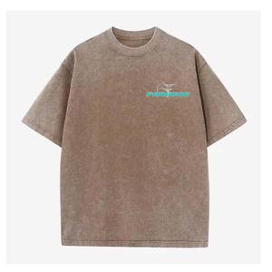 Camiseta de Hombre, Estilo Vintage, Lavado Ácido, Transpirable, de Primera Calidad, Tallas Grandes, Cuello Redondo, Hombros Caídos, Aspecto Desgastado - Product Image 4