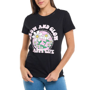 Bas quantité minimale de commande dernière conception femmes T-Shirts vêtements d'été femmes T-Shirts impression de logo personnalisé femmes T-Shirts - Product Image 2