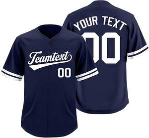 Wholesale Custom 100% <b>Polyester</b> Solid Baseball Jersey Quick Dry Heat-Transfer Printed <b>Tshirt</b> Available Sets Custom Design - Product Image 2
