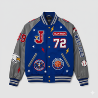 Chaqueta Varsity de Invierno para Hombre, con Logotipo Personalizado, Nombre del Equipo, Estilo Universitario, Chaqueta Bomber de Béisbol, Reversible, Resistente al Viento, Ecológica
