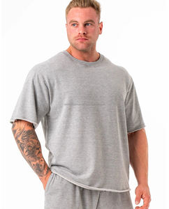 เสื้อยืดโอเวอร์ไซส์สำหรับคนออกกำลังกายผ้าฝ้ายเทอร์รี่ - Product Image 4