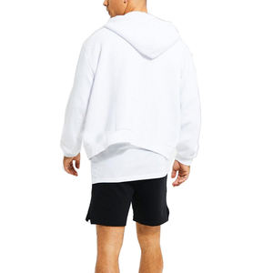 ผู้ผลิต OEM เสื้อฮู้ดดี้ทรงสลิมฟิตแบบครอป หนานุ่ม 500/400 กรัม ผ้าฝ้ายฟลีซ 100% สำหรับผู้ชาย ฤดูใบไม้ร่วง ฤดูหนาว - Product Image 5