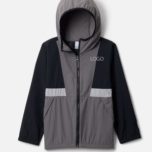 Veste pour garçons pour les acheteurs en gros avec logo personnalisé, prix de gros, service OEM, vêtements décontractés, design à blocs de couleur avec capuche 2026 - Product Image 1