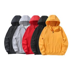 Venta al por mayor 2025 nuevo OEM personalizado logotipo sudaderas con capucha de los hombres de color sólido pulóver a granel sudaderas con capucha de gran tamaño para los hombres cremallera avión Sudadera con capucha en blanco - Product Image 1