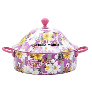 Attractive Design Metal Hotpot Latest Arrival Designer Luxury Food Warmer For Middle East Ramadan <b>Tabletop</b> Dinnerware Hotpot - Product Image 4