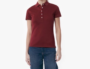 Camisa sin Mangas Color Borgoña para Mujer, Lona, Color Sólido, Casual, Largo Regular, 100% Algodón, Personalizable, Harry Johnson - Product Image 1